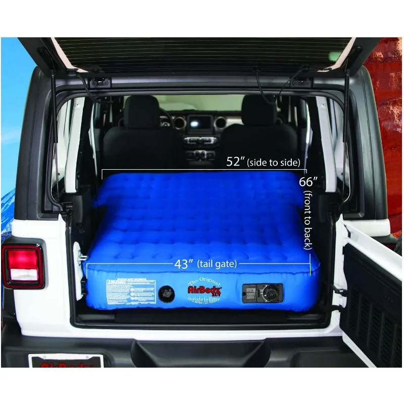 Matras 4 pelari, kasur udara & matras SUV yang lebih besar dengan desain cangkang kain bau rendah-66 "x 52" x 10"