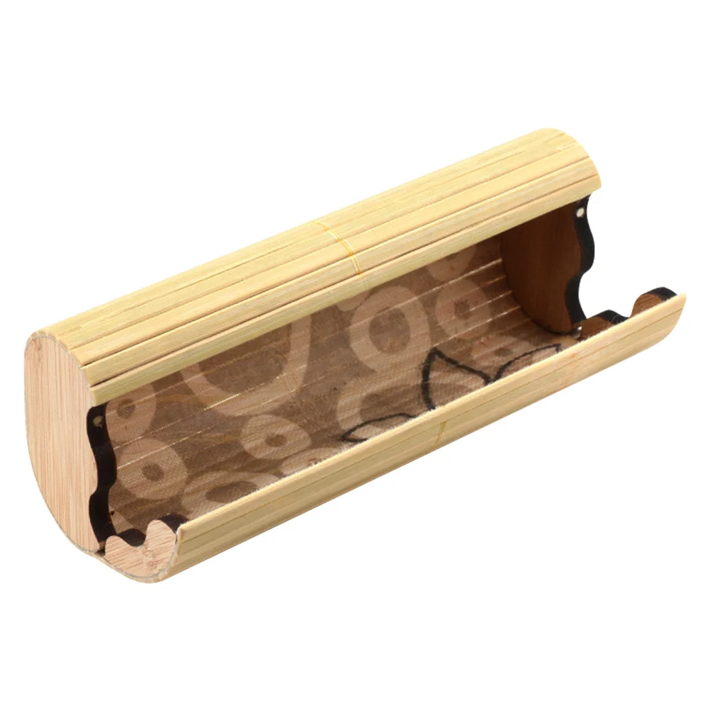 

Bamboo Glasses Case Sunglasses Storage Box Portable Travel Holder Natural Material Protective Eyewear Container