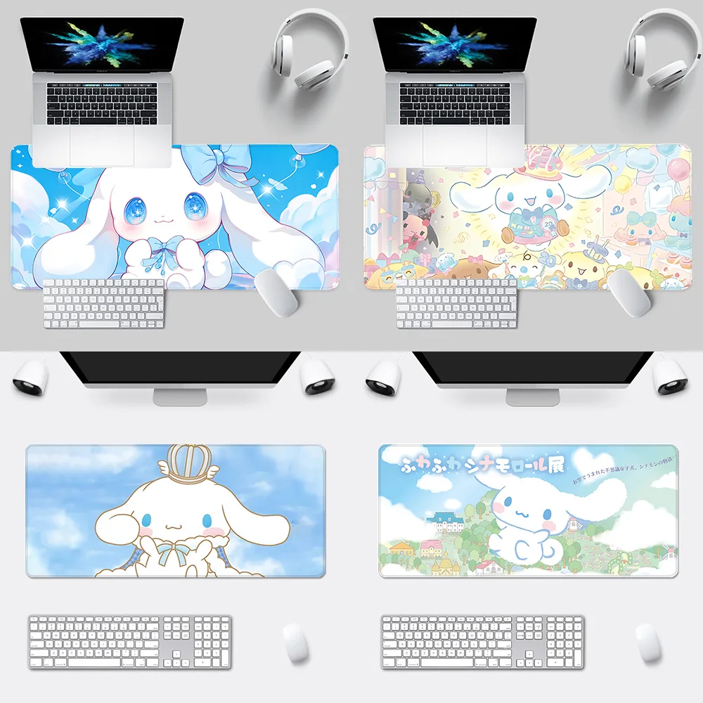 

Cute Cinnamoroll Mousepad HD Printing Computer Gamers Locking Edge Non-slip Mouse Pad XXL90x40cm Keyboard PC Desk Pad