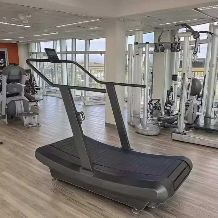 2025 تصميم جديد الصالة الرياضية التجارية المنزلية غير بالطاقة مفرغة عززت النايلون تشغيل مجلس منحني قوس شاشة LED مفرغة #5