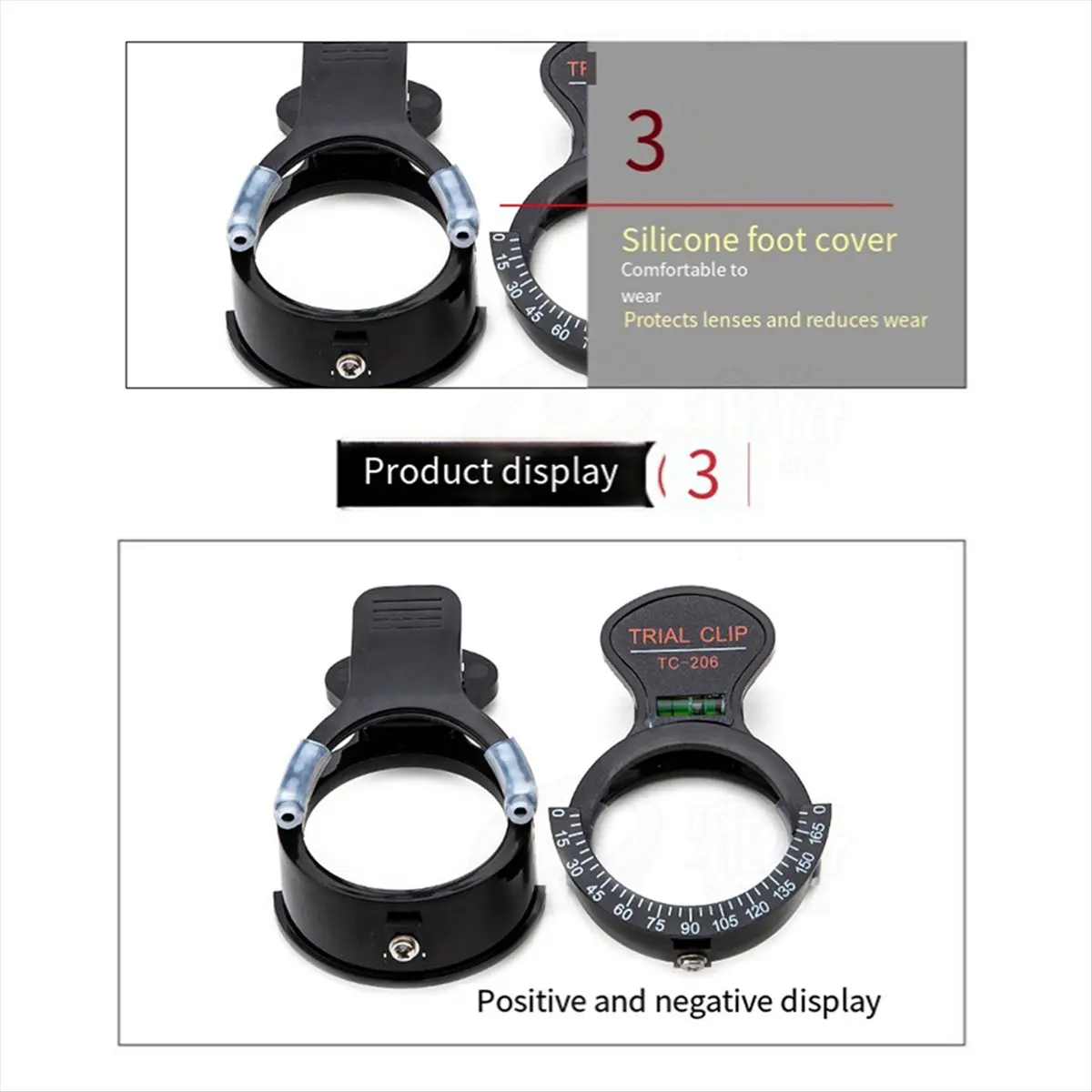 （Special~New TC-206 Trial Frame Clip Frame Optometry Monocular Optical Test Frame Bracket Ophthalmic Instrument (2 Pieces) A