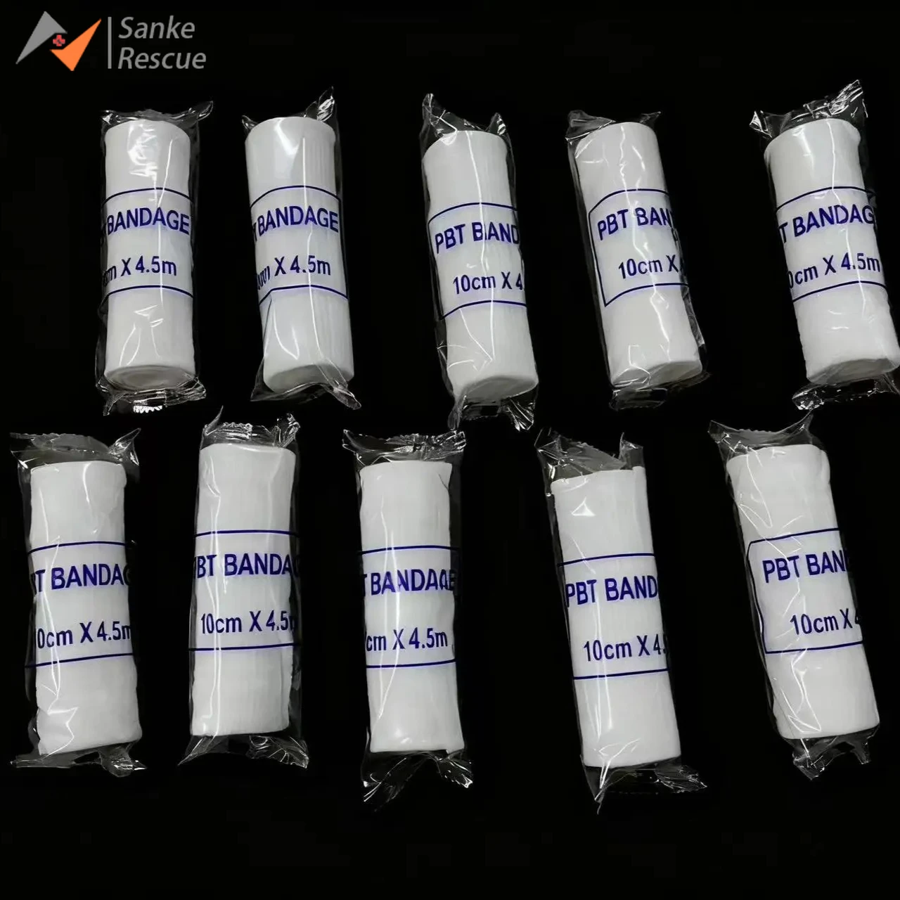 10pcs Elastic Bandages Cotton Core First Aid Absorbent Pads for Wound Dressing PBT Medical Emergency Safety Protection Kit