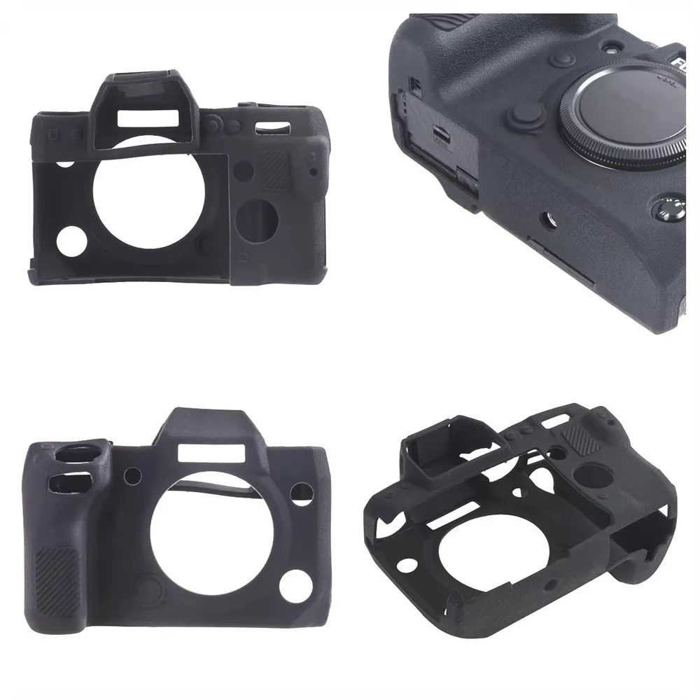 Top Texture Design Rubber Silicon Case Body Cover Protector Frame Skin for Fujifilm X-H1 Fuji XH1 Camera Soft