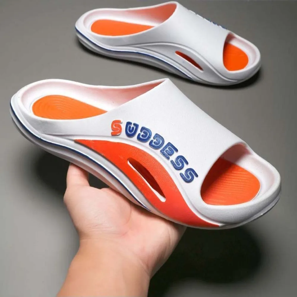 

Сандалии, простые мужские тапочки, противоскользящая обувь для ванной на мягкой подошве, устойчивые утолщенные летние тапочки для бассейна