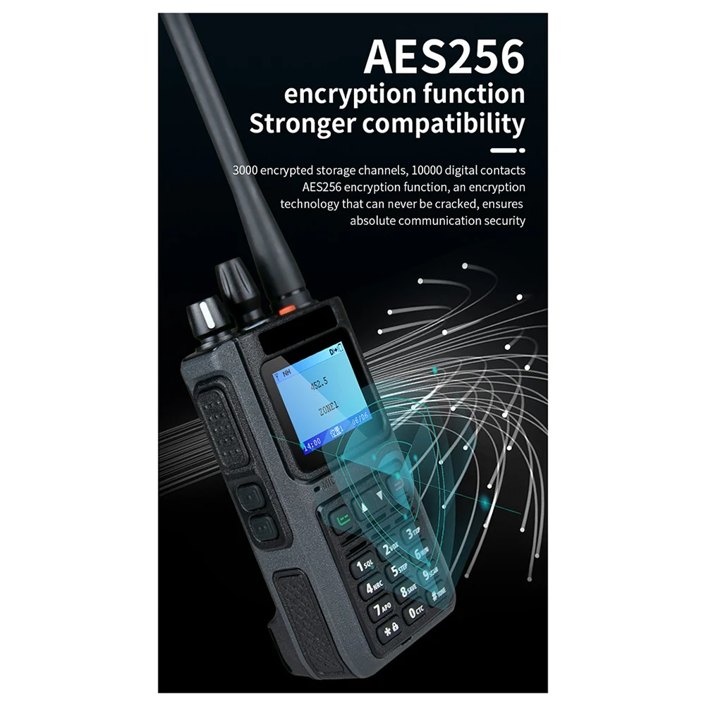 【Last-Chance!】New DP999 DMR Digital Walkie-Talkie AES256 Encryption IP67 Waterproof 10W High-Power Cross-Border Type-C EU Plug