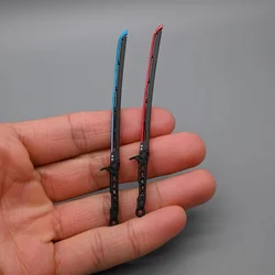 1/12 Scale Diecast Mini 8.7cm Samurai Sword Twin Sabres Model Accessories Fit 6'' Soldier Action Figures Body Toys Gifts