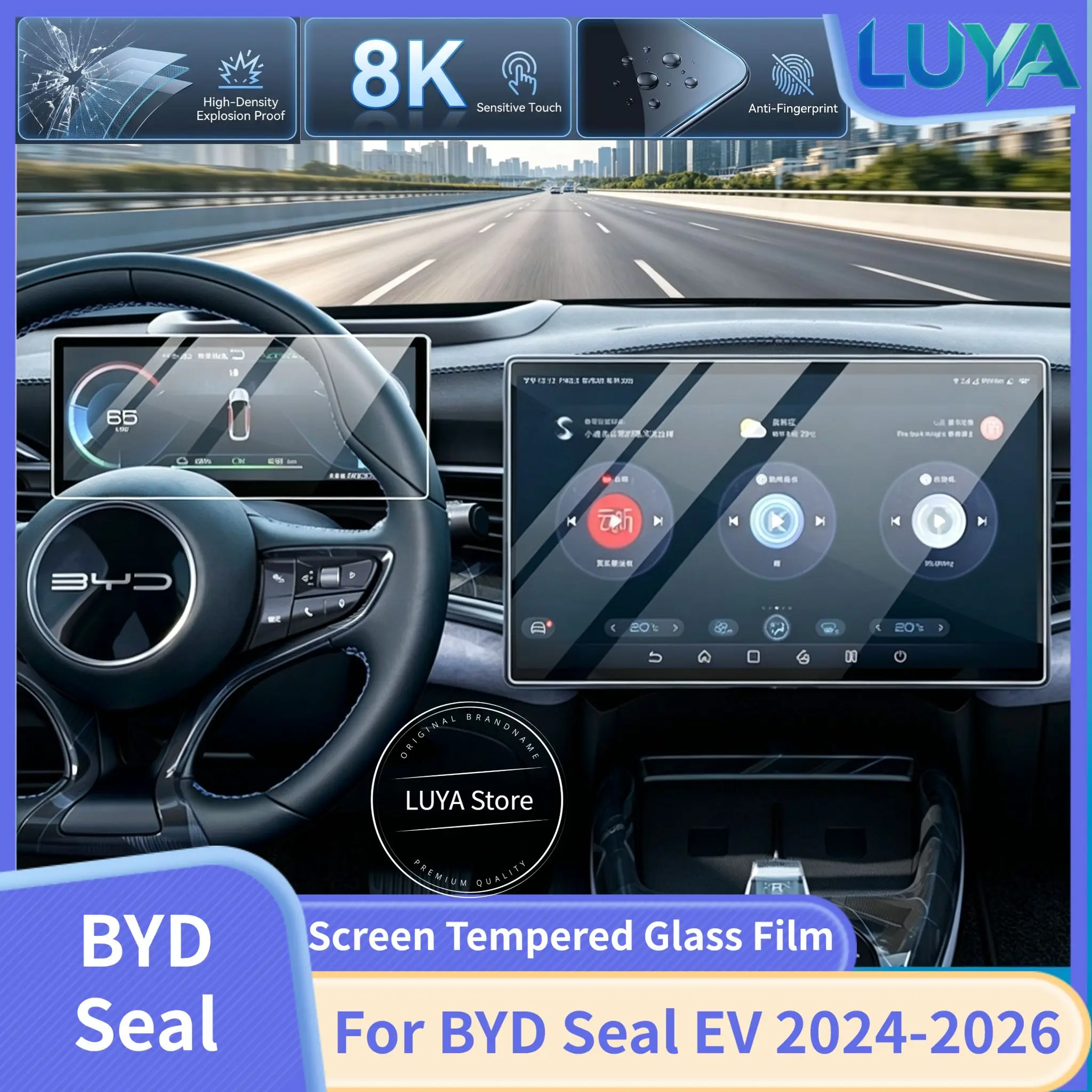 For BYD Seal EV 2024-2026 Screen Protector 15.6