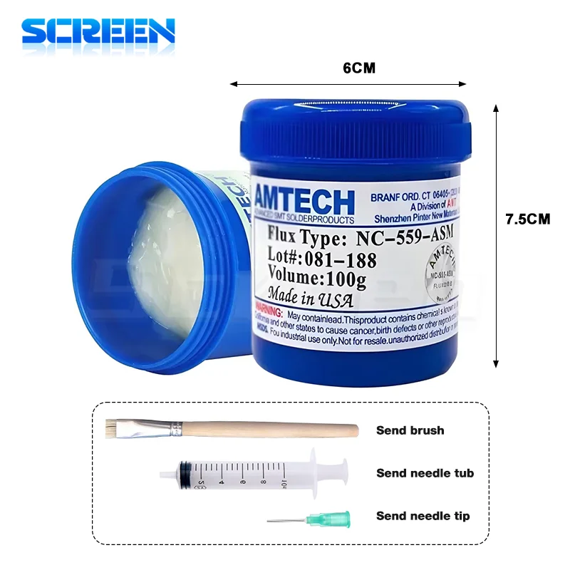 High Quality BGA solder paste solder paste NC-559/RAM-218 solder paste 100g ASM Flux Paste Lead-free Flux Needle