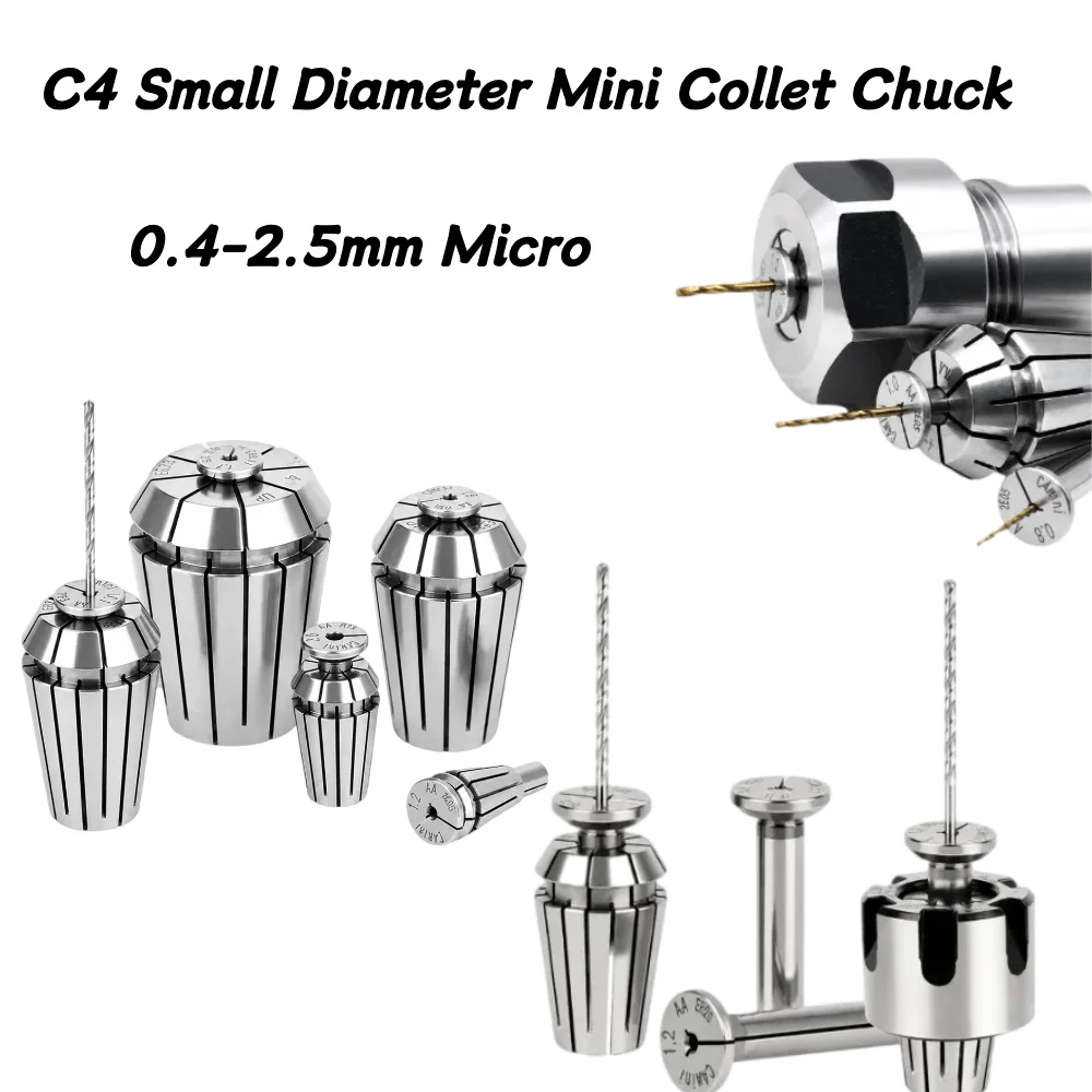 ER Collet 0.4-2.5mm Micro Drill Holder C4 Small Diameter Mini Collet Chuck