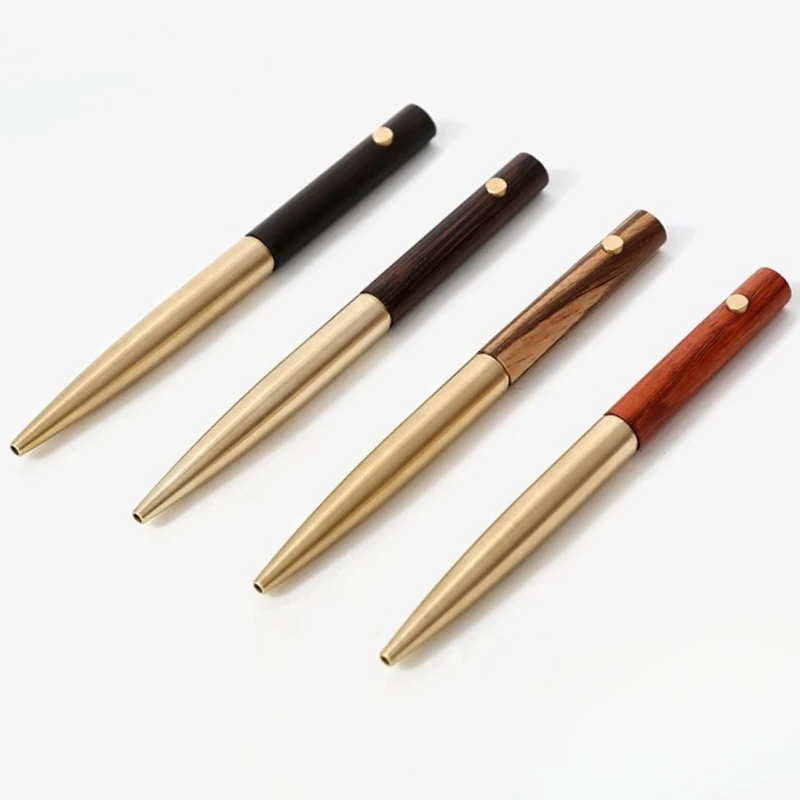 ปากกาลูกลื่นดีไซน์หรูหราไม้พะยูง + ทองเหลือง รุ่น Unexpected Design Time Series สีดำ 0.7 มม. ปากกาเจลคอลเลคชั่นไฮเอนด์ พกพาสะดวก น่ารัก