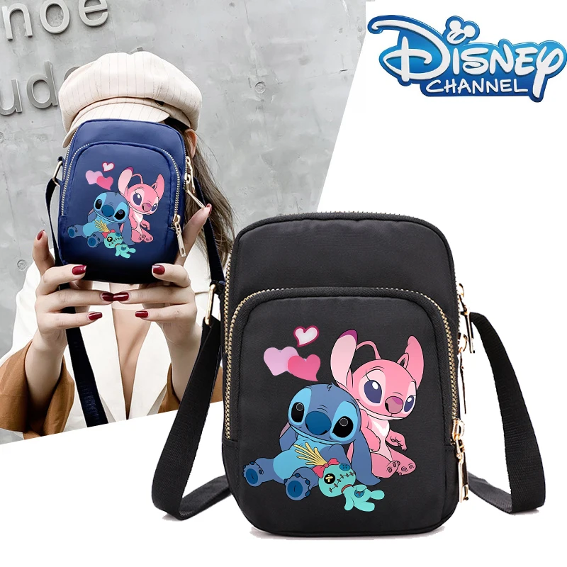 Disney Lilo&Stitch Girl mała kwadratowa torba na ramię dla kobiet Messenger torebka Mini torby na telefon