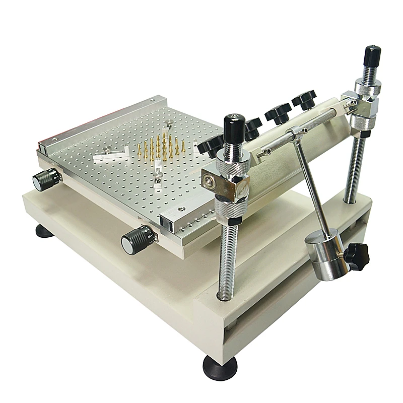 Imagem -02 - Manual Silkscreen Glue Printing Machine Pcb Solda Paste Printing Stencils Printer Zb3040h Working Size 300x400 mm