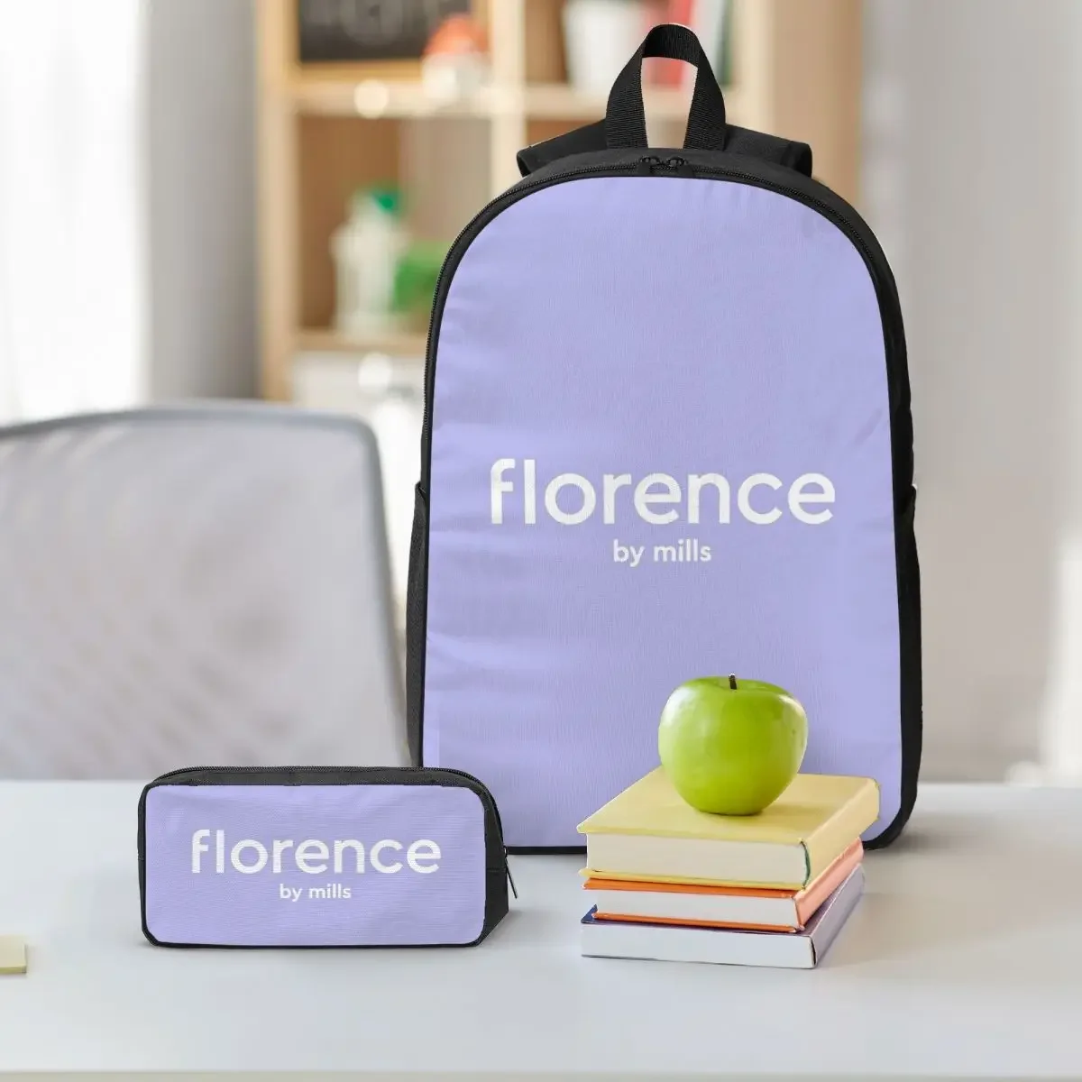 Florence By Mills Backpack Student Boys Girls BookBag School Bag Computer Shoulder Bags 3ps Insulated Lunch Bag Pencil Case