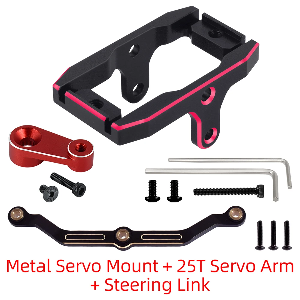 Injora Liens de direction en laiton avec revêtement noir pour mise à niveau Axial SCX30