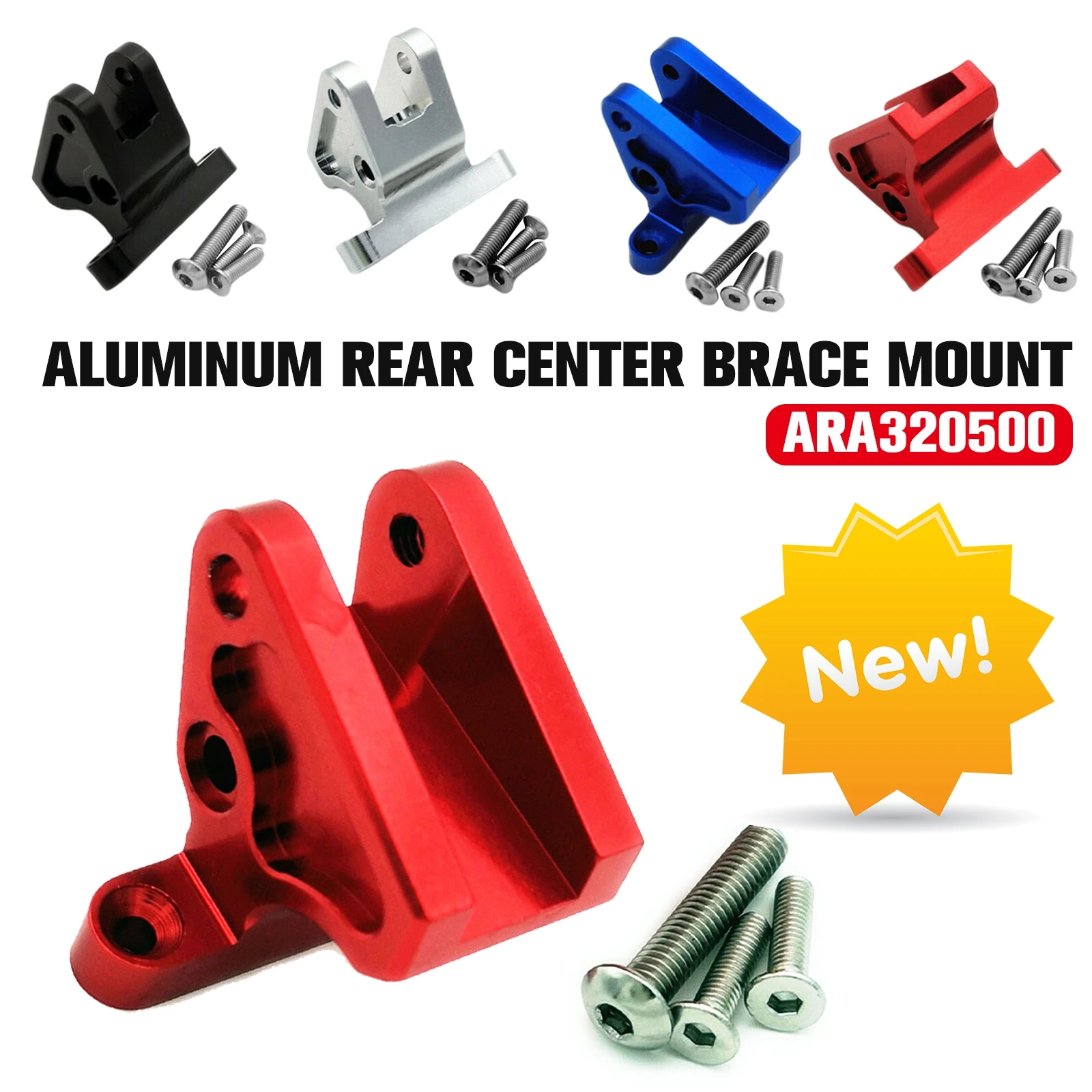 Metal Rear Center Brace Mount for Arrma Kraton Talion Outcast for Short Course Truck RC car upgrade parts ARA320500