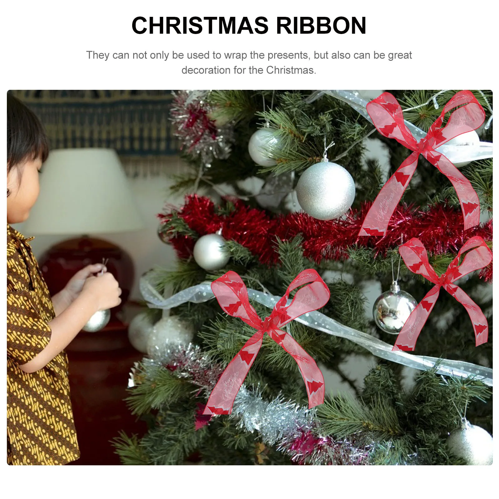 

9 Rolls Christmas Wrapping Ribbon Creative Ribbons Packing Party Decoration Polyester DIY Crafts