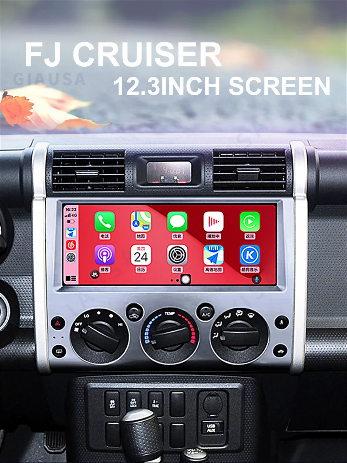 Android Audio For Toyota FJ Land Cruiser 2007 - 2017 Android 14 12.3inch Car Multimedia Player Car Intelligent Systems Head Unit