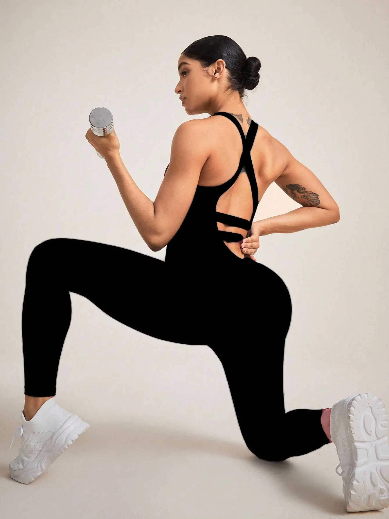 Women's Seamless Shapewear Bodysuit With Tummy Control, CrissCross Straps Backless Body Shaper, Women's Underwear & Shapewear image 5