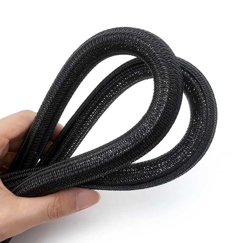 2M Self Closing PET Expandable Braided Sleeve Self-Closed Cable Organiser Insulated Wrap Self Close Sleeved Cable Protecter