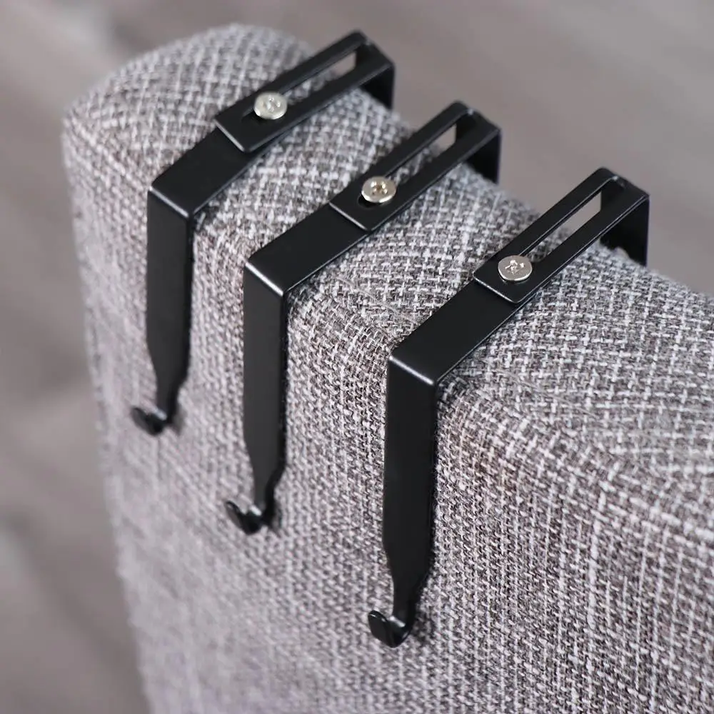 Gancio per cubicolo regolabile in ferro multifunzionale da 4 pezzi Ganci da parete per cubicolo flessibile nero Ganci per riporre vestiti riutilizzabili Cappelli