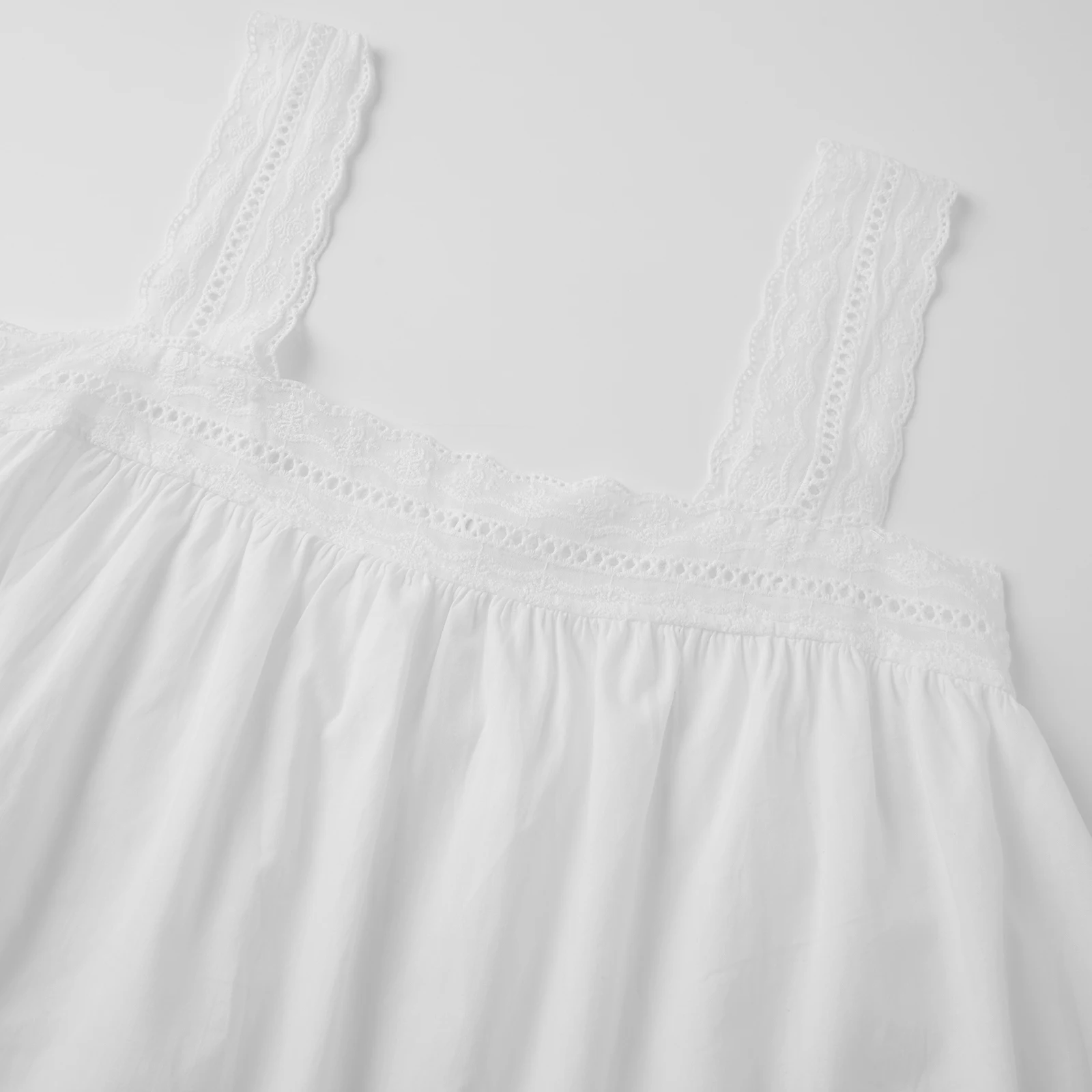 Damen Sommer 2-Teilige Outfits Spitzenbesatz Quadratischer Ausschnitt Tanktops und Shorts Einfarbige Lose Anzüge – Detail 4
