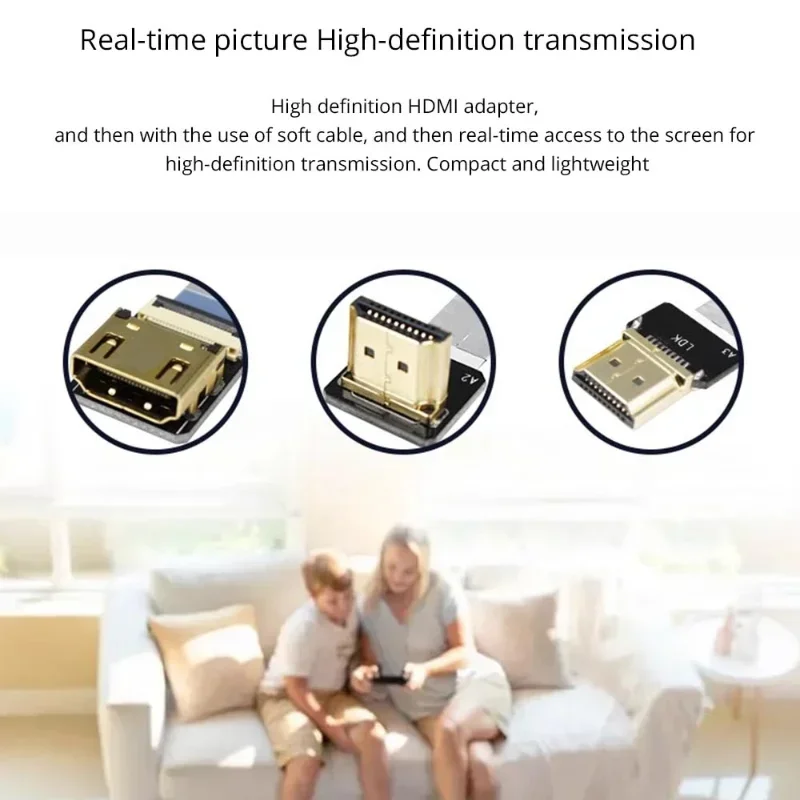 Cabo Flat Flexível Compatível com HDMI, Raspberry Pi 4, Micro HDMI para HDMI, Mini-HDMI, 90 Ângulo, FFC, 5Pin, Plug HDTV