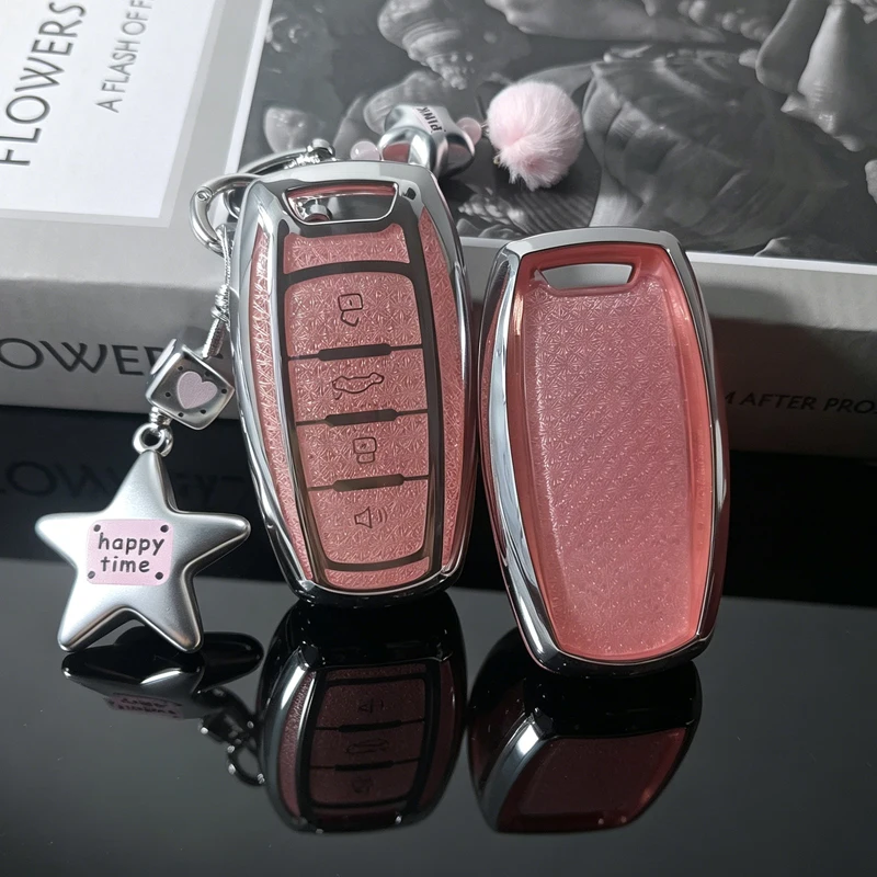 Чехол для ключей ICAR Pink для Great Wall Haval Jolion 2022, H6, H7, H4, H9, F5, F7, F7X, F7H, H2S, GMW Dargo – защитный чехол для автомобильного ключа/брелока