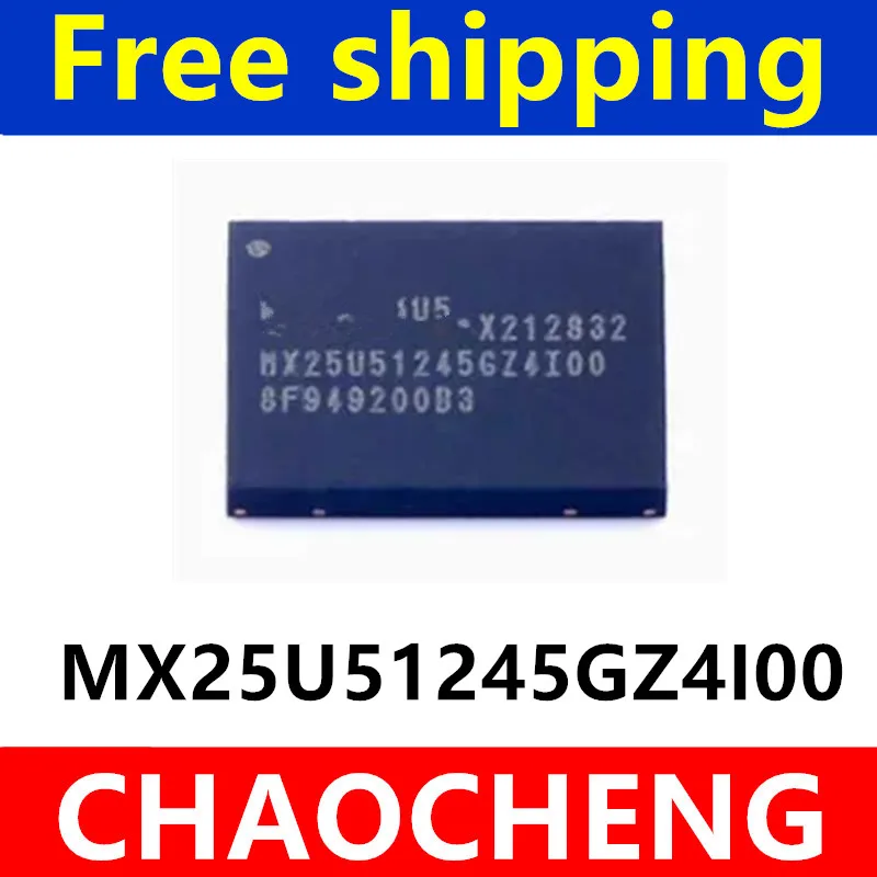 (1piece)100% New MX25U51245GZ4I00 MX25U51245GZ4100 QFN‑8 WSON‑8 512Mbit NOR FLASH Memory IC Chipset