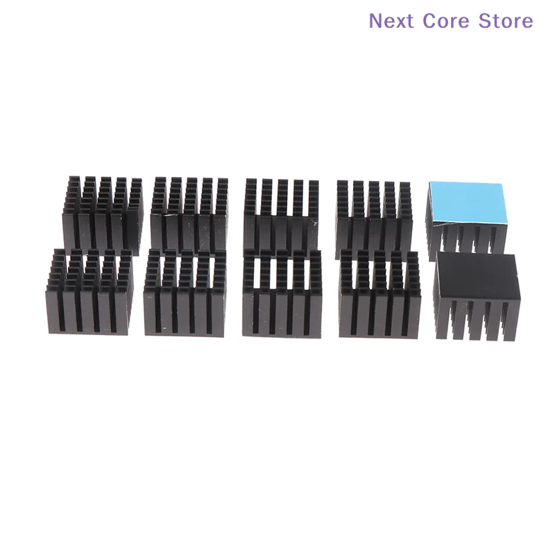 [NC]5Pcs Aluminum Heatsink Radiator Cooler 22*22*15mm With Thermal Tape For Electronic Chip IC LED Computer[NC]