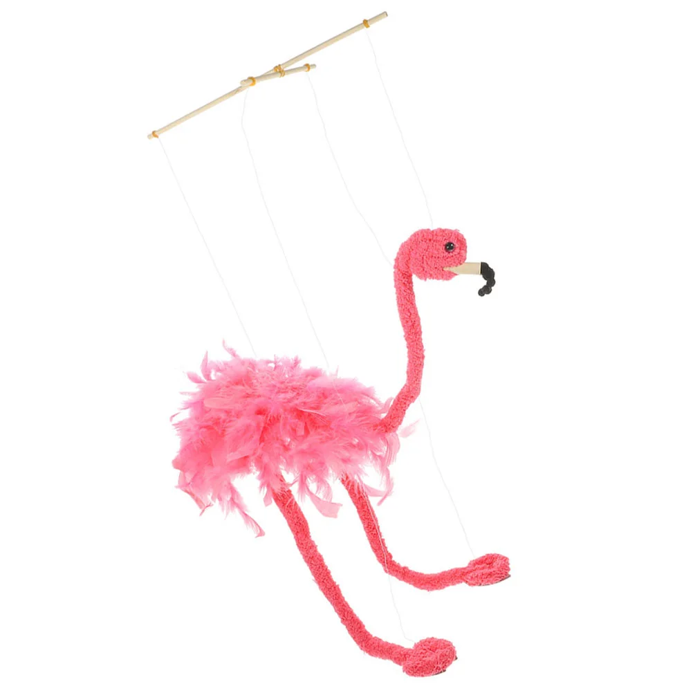 Flamingo Animal Puppet Toy Toys Show Ostriches Marionette Puppets for Animals Performance Props