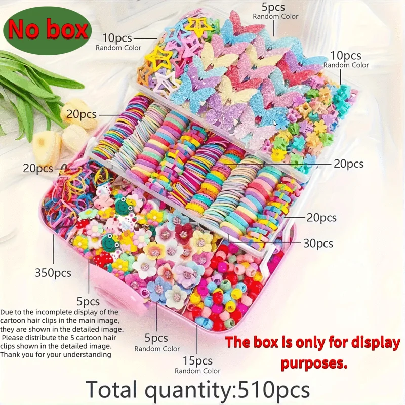 510pcs Women’s Dopamine Sweet Outfit Accessory Set – Suitable for All Seasons; a Choice for Fashion Enthusiasts.