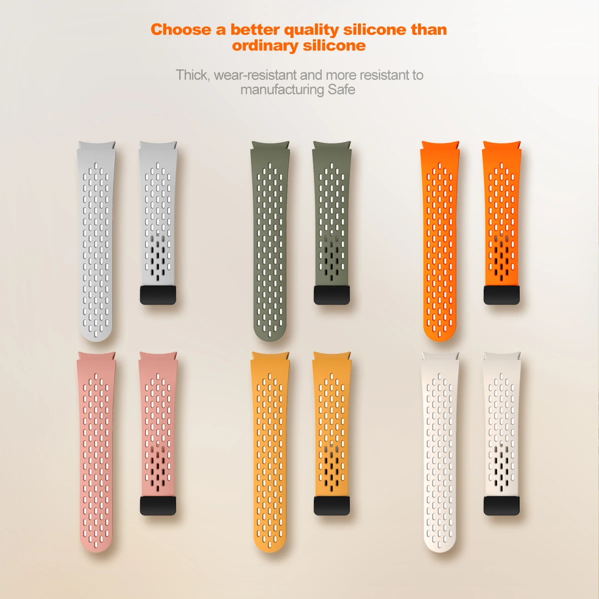 Silicone Strap for Samsung Galaxy Watch 6 5 4 40mm 44mm 5 Pro 45mm Magnetic Buckle Band for 6 Classic 43mm 47mm No Gaps Bracelet