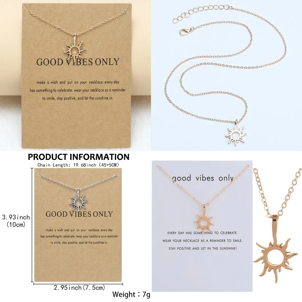 Sun Pendant Necklace for Women, Short Silver Sun Necklace, Locket Collar Chain, Minimalist Solar Jewelry, Fashion Layering