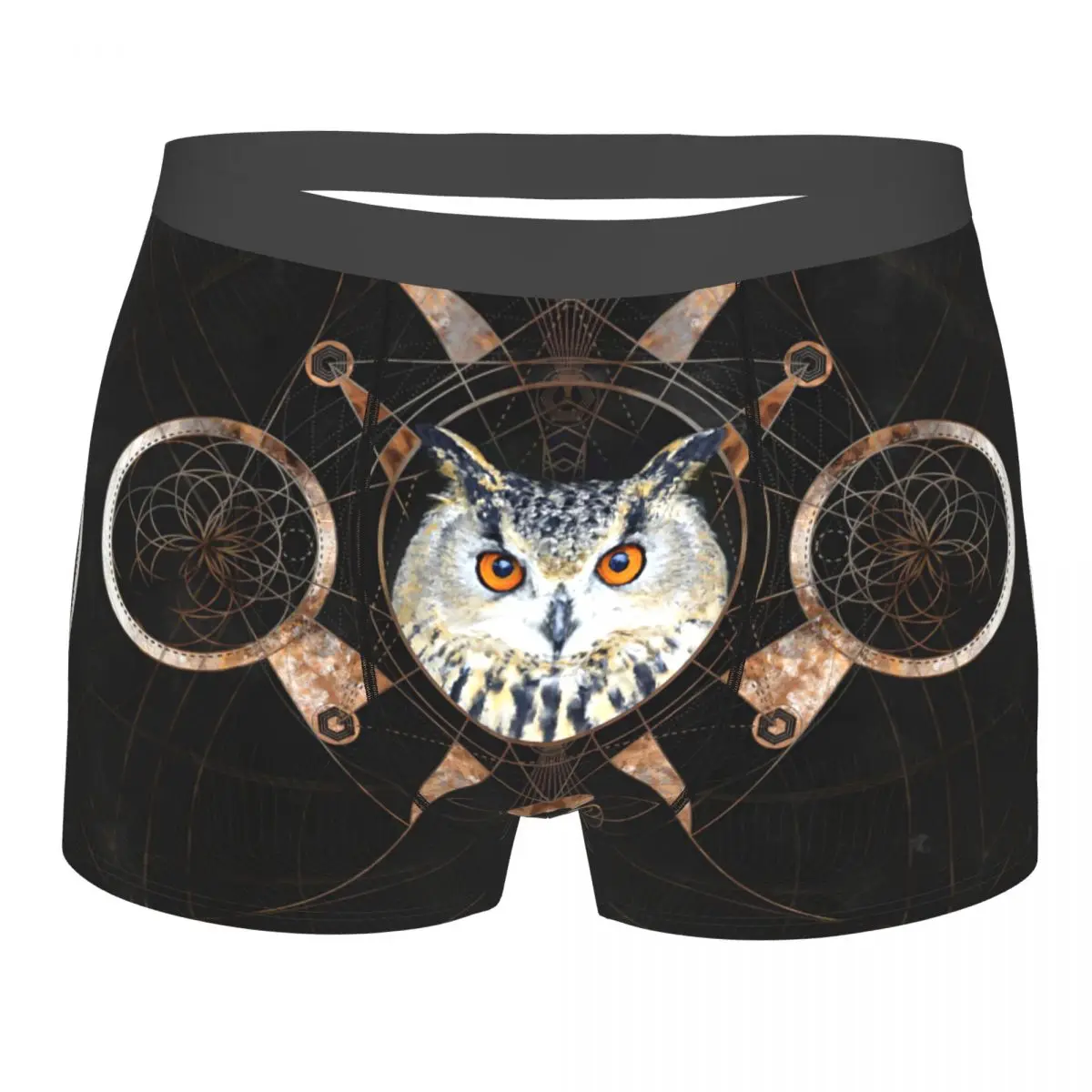 

Owl Sacred Geometry Digital Art Underpants Breathbale Panties Male Underwear Print Shorts Boxer Briefs