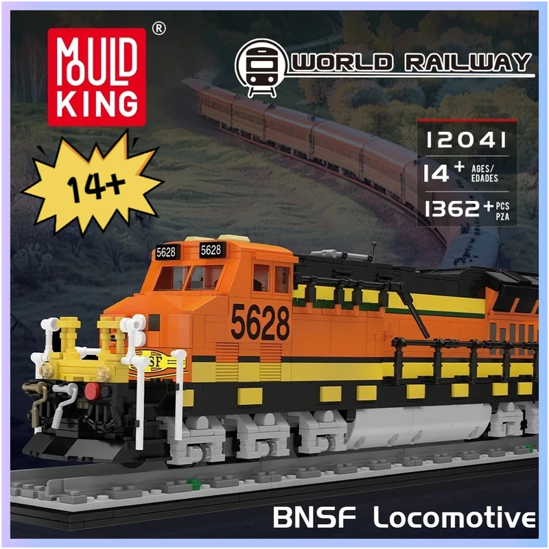 

Mould King 12041 Motorized Italian BNSF Locomotive Train Model Building Blocks toys MOC Puzzle Bricks kits for kid Birthday Gift