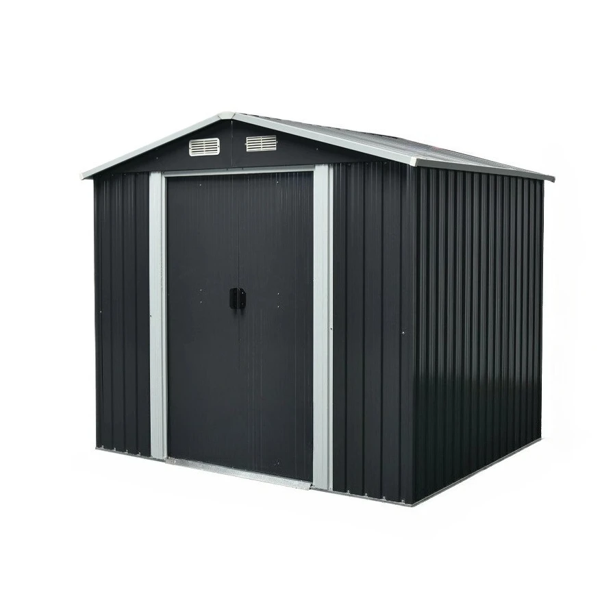 

Мобильный уличный домик 2026 года, уличный склад, сарай для инструментов из железного листа для двора и сада, с защитой от солнца и дождя