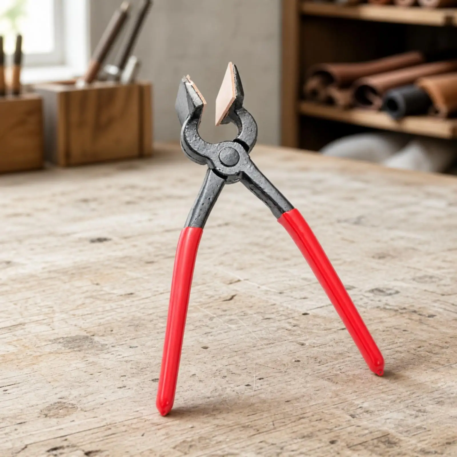 Edge Bending Pliers Padded Grip Jaws Leather Craft Tool for Creasing Flattening Edges Professional Finish