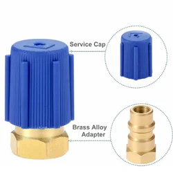 A/C Retrofit Valve with Dust Cap,R12 R22 to R134A Fast Quick Conversion,1/4
