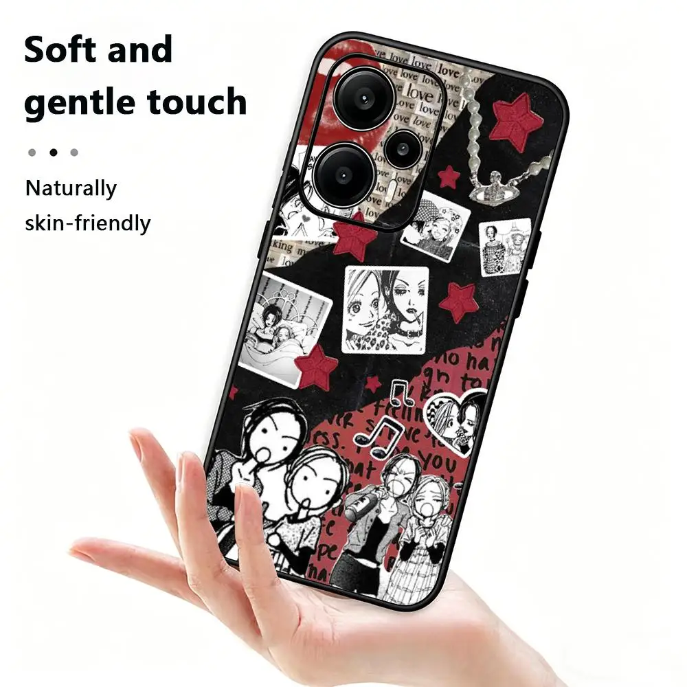 Girl Nana cool anime fashion design ins Phone Case For Redmi Note 17 15 14 13 12 11 Pro Plus S 5G Soft Black Phone Cover