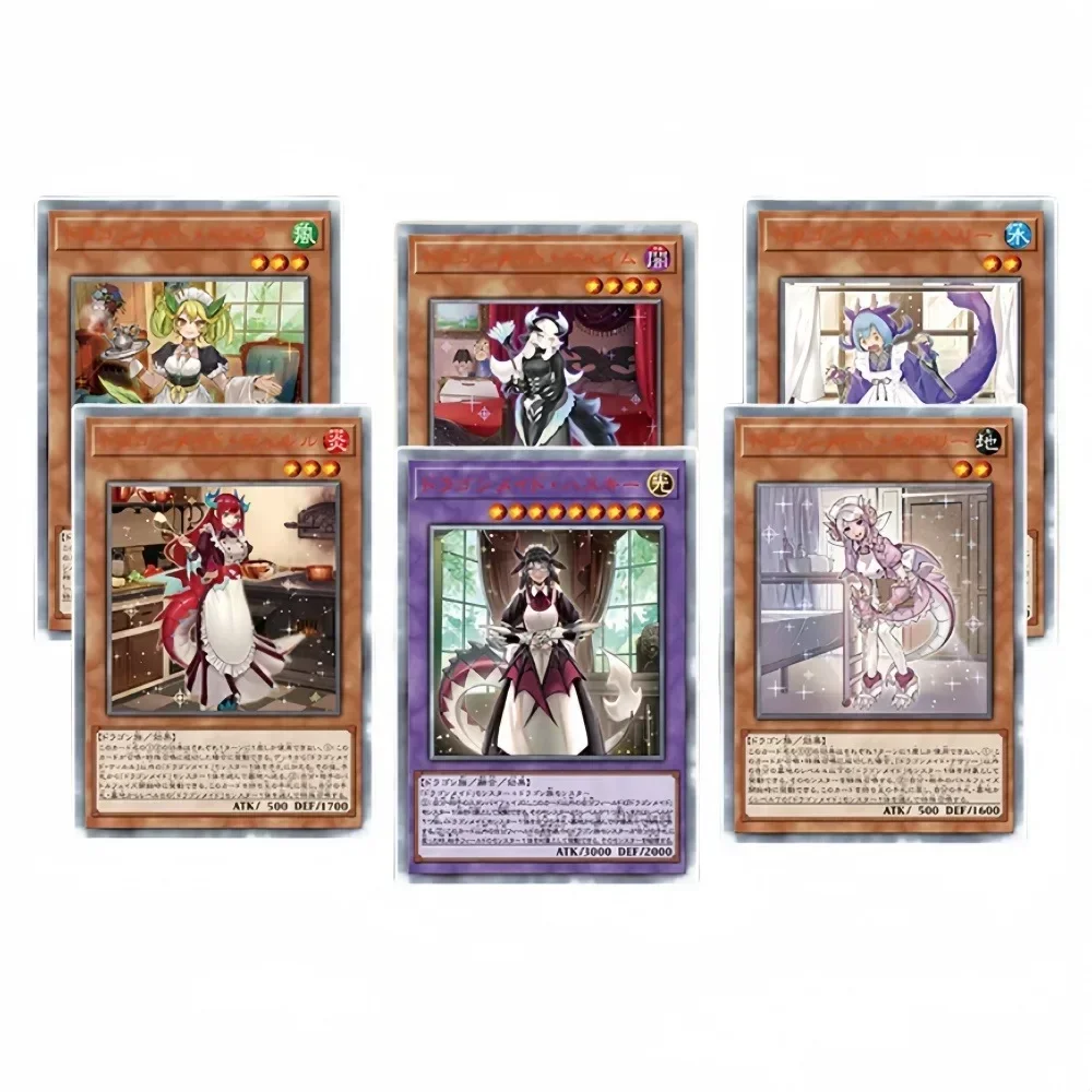 

DIY Yu-Gi-Oh! Dragonmaid Flash Card 4 Types of Flashes Anime Peripheral Game Collection Card Holiday Gift