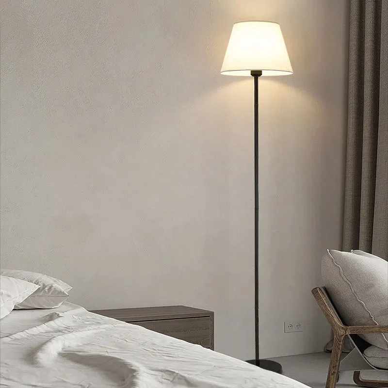 

Modern Simple LED Floor Lamps Creative Bedroom Bedside Reading Deco Light Indoor Bulb Dimming Black&White Adjustable