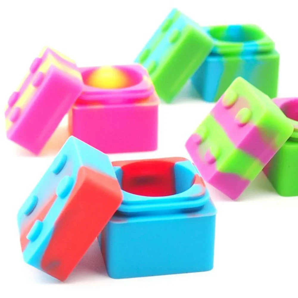 برطمان سيليكون غير لاصق ، حاوية شمع زيت ، تخزين ، زجاجة مكياج ، حاوية مستحضرات تجميل ، ملحقات التدخين ، 9 + ، 10