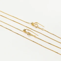 2pcs/bag 48cm 14K/18K Gold Plated Venice Adjustable Necklace Chain For Women Fashion Classic Pendant Chain DIY Jewelry Making