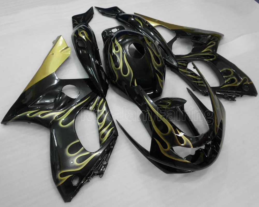 Top Quality 1997-2007 YZF600R Body Kit Fairings For Yamaha YZF-600R Thundercat 97-07 Yellow Flame Fairing (Injection molding)