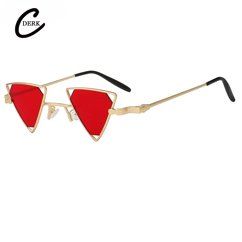 Triangular Small Frame Funny Personality Sunglasses Women New Retro Men Trendy Cool Disco Bar Bouncing Hip-hop Sun Glasses UV400