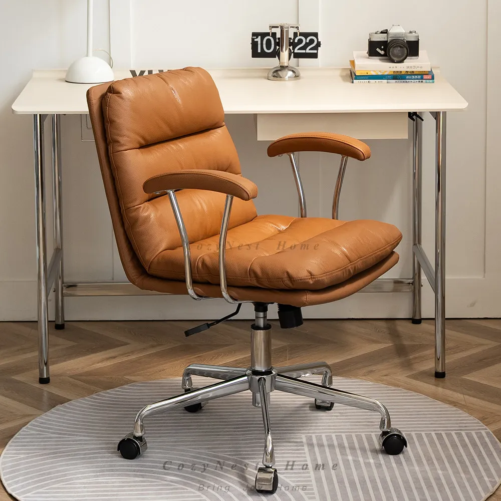 For computer chair study office comfortable sedentary swivel chair modern simple retro lifting desk chair backrest