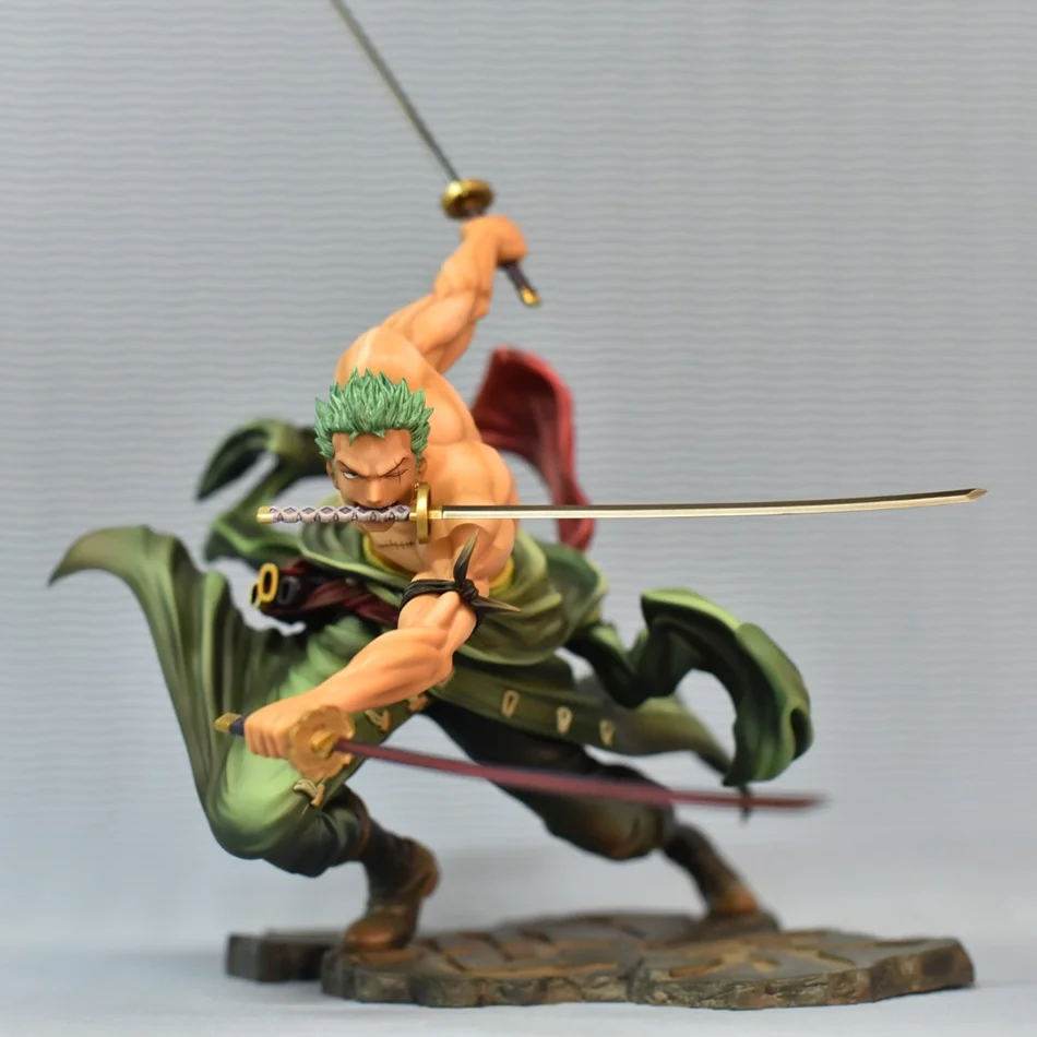 Hot One Piece 10cm Anime Figure GK Roronoa Zoro Three-blade Sa-maximum Manga Anime Statue Action Figure Collection Model Gifts - view 4