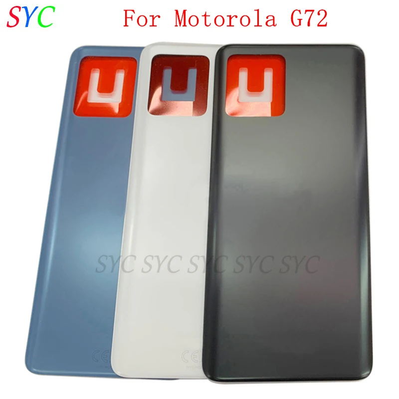 

Rear Door Battery Cover Housing Case For Motorola Moto G72 Back Cover with Logo Repair Parts