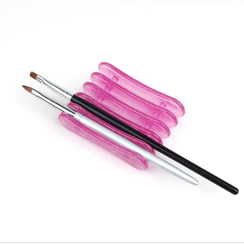 Organizer na pędzle do paznokci z 5 przegródkami, akrylowy, przezroczysty stojak na długopisy, ekspozytor, akcesoria do manicure