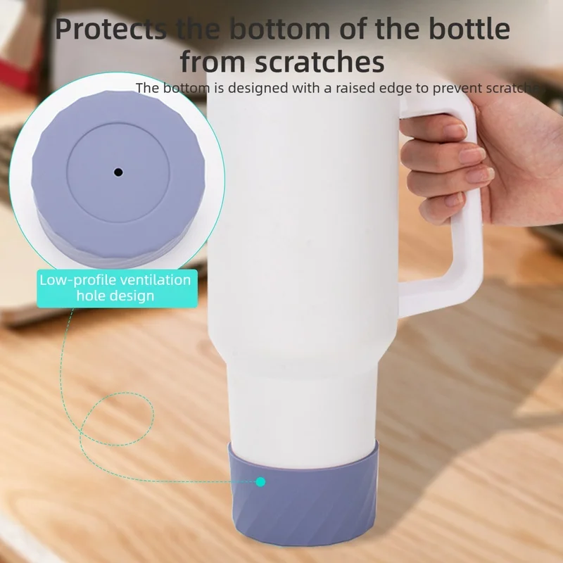 7.5cm Silicone Boot Bottom Sleeve Cover For Stanley 40oz Tumbler Quencher Adventure And Ice Flow Flip 30 Oz 20 Oz Water Bottle